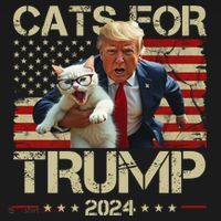 Cats For Trump 2024 Funny Vote Donald Trump Women's Hoodie thumb 2