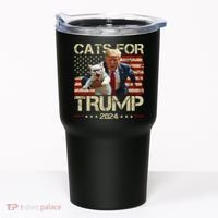 Cats For Trump 2024 Funny Vote Donald Trump Tumbler thumb 0