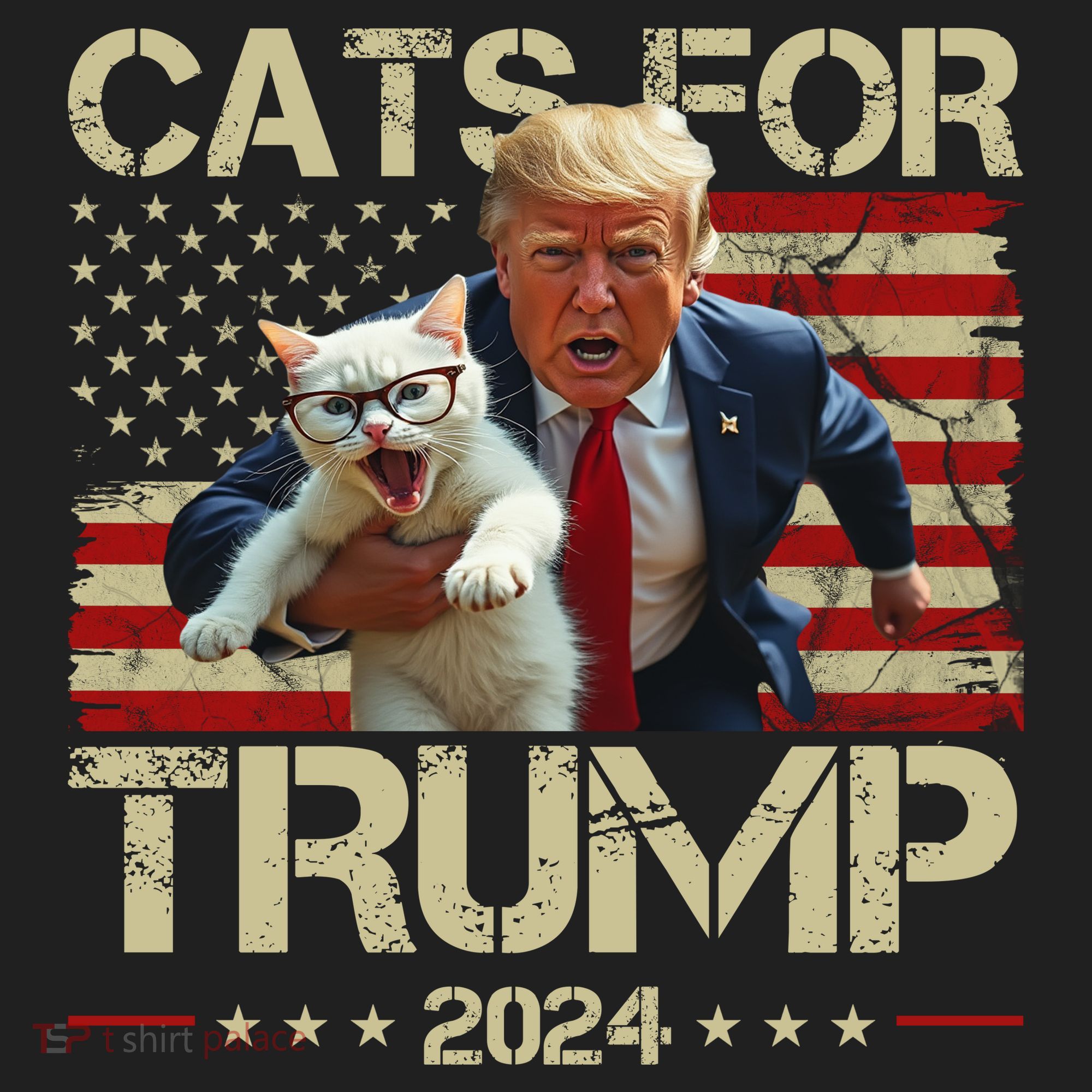 Cats For Trump 2024 Funny Vote Donald Trump Tumbler
