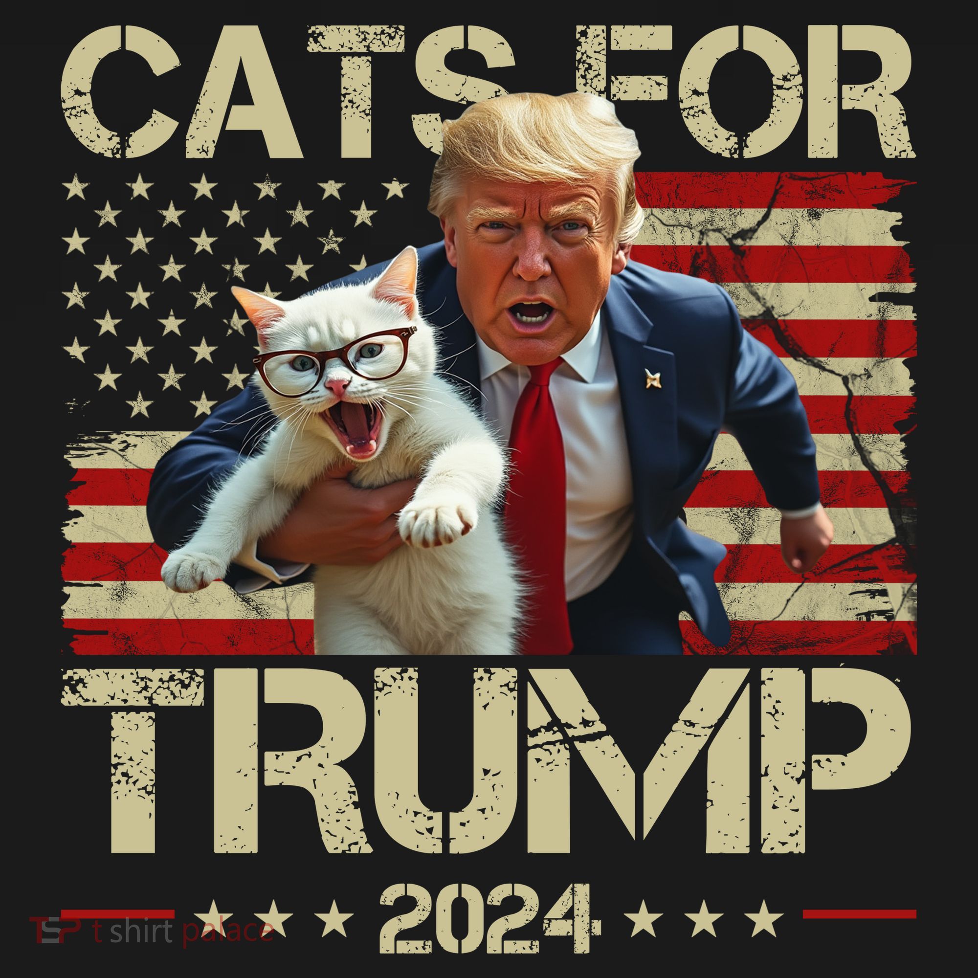 Cats For Trump 2024 Funny Vote Donald Trump Mousepad
