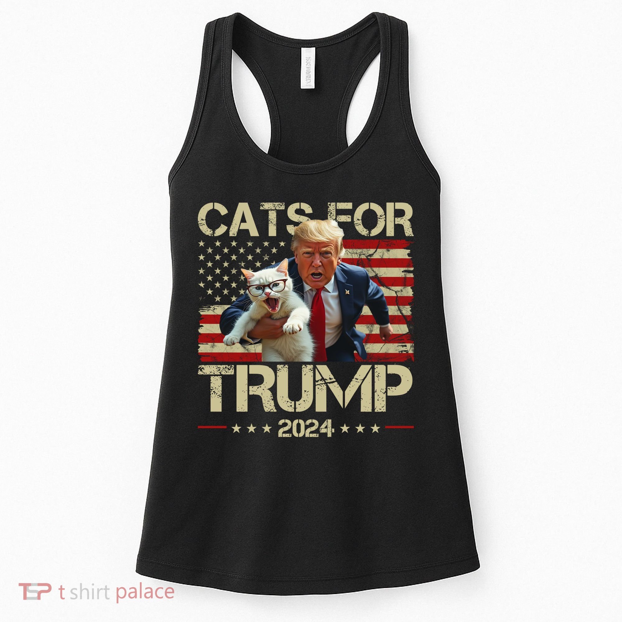 Cats For Trump 2024 Funny Vote Donald Trump Women's Tank Top