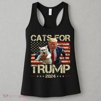 Cats For Trump 2024 Funny Vote Donald Trump Women's Tank Top thumb 3