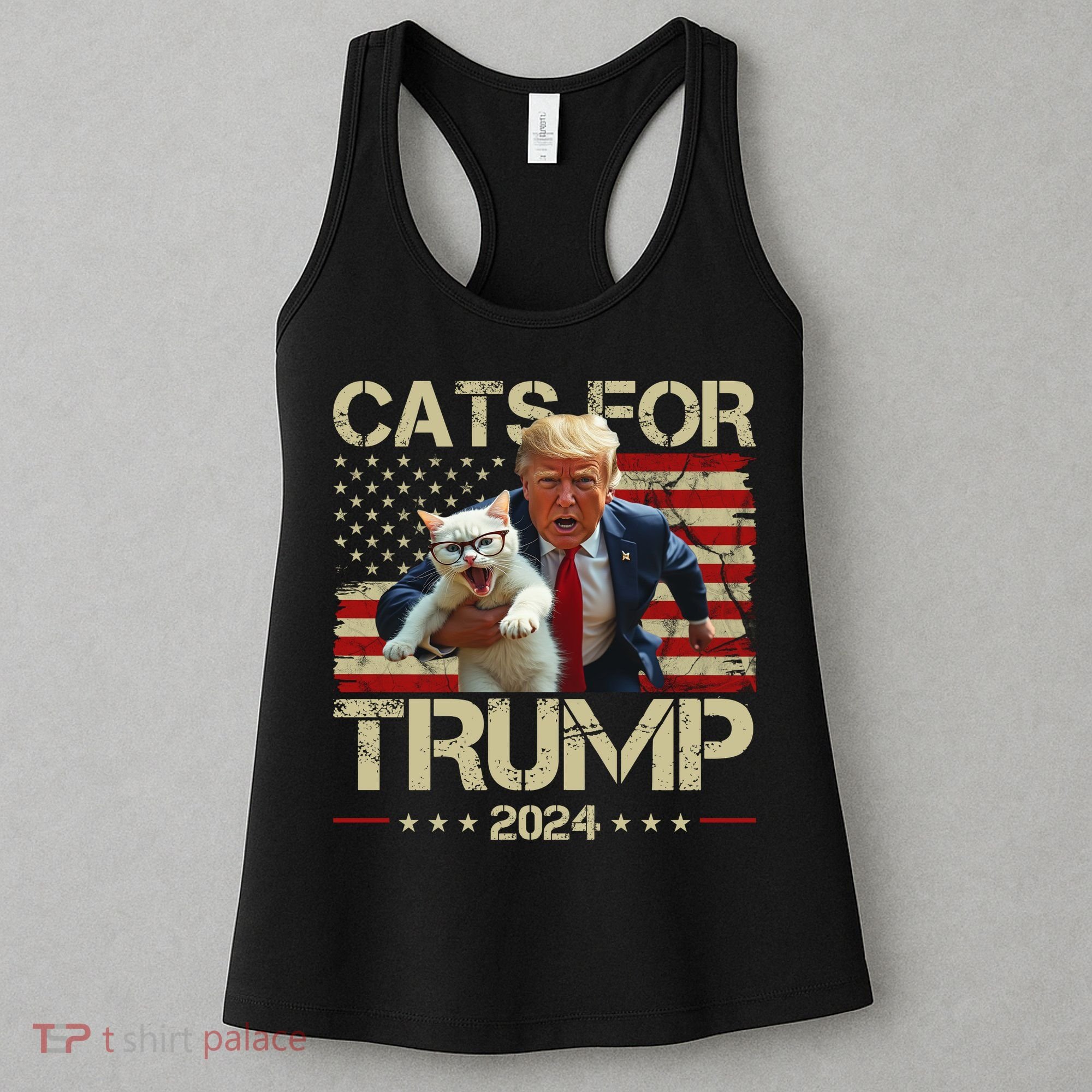 Cats For Trump 2024 Funny Vote Donald Trump Women's Tank Top