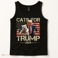Cats For Trump 2024 Funny Vote Donald Trump Tank Top thumb 2