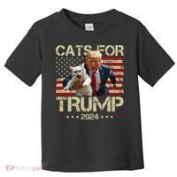 Cats For Trump 2024 Funny Vote Donald Trump Toddler T-Shirt thumb 0