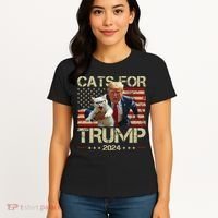 Cats For Trump 2024 Funny Vote Donald Trump Women's T-Shirt thumb 4