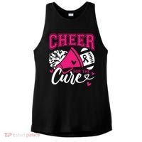 Cheer For The Cure Breast Cancer Cheerleader Pink October Ladies PosiCharge Tri-Blend Wicking Tank thumb 0