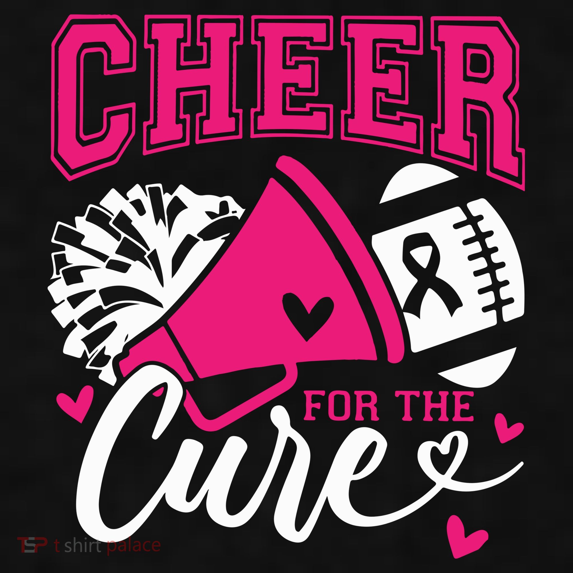 Cheer For The Cure Breast Cancer Cheerleader Pink October Ladies PosiCharge Tri-Blend Wicking Tank