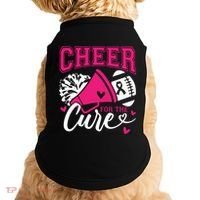 Cheer For The Cure Breast Cancer Cheerleader Pink October Doggie Tank thumb 0