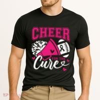 Cheer For The Cure Breast Cancer Cheerleader Pink October Cooling Performance Crew T-Shirt thumb 2