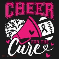 Cheer For The Cure Breast Cancer Cheerleader Pink October Apron thumb 3