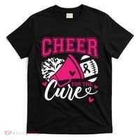 Cheer For The Cure Breast Cancer Cheerleader Pink October T-Shirt thumb 0