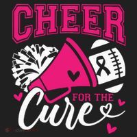 Cheer For The Cure Breast Cancer Cheerleader Pink October Beanie thumb 2