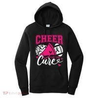 Cheer For The Cure Breast Cancer Cheerleader Pink October Women's Hoodie thumb 0