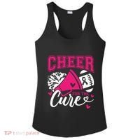 Cheer For The Cure Breast Cancer Cheerleader Pink October Ladies PosiCharge Competitor Racerback Tank thumb 0