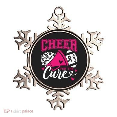 Cheer For The Cure Breast Cancer Cheerleader Pink October Ornament