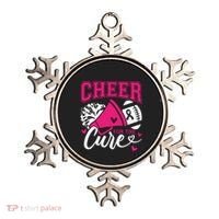 Cheer For The Cure Breast Cancer Cheerleader Pink October Ornament thumb 0