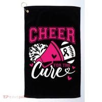 Cheer For The Cure Breast Cancer Cheerleader Pink October Golf Towel thumb 0