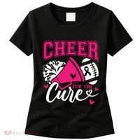 Cheer For The Cure Breast Cancer Cheerleader Pink October Women's T-Shirt thumb 0