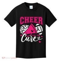 Cheer For The Cure Breast Cancer Cheerleader Pink October Kids T-Shirt thumb 0