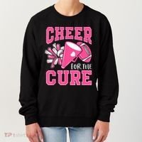 Cheer For The Cure Breast Cancer Awareness Cheerleader Funny Women's Sweatshirt thumb 0
