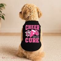 Cheer For The Cure Breast Cancer Awareness Cheerleader Funny Doggie Tank thumb 2