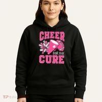 Cheer For The Cure Breast Cancer Awareness Cheerleader Funny Hoodie thumb 5