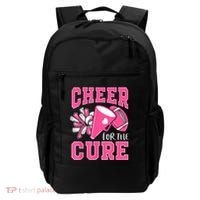 Cheer For The Cure Breast Cancer Awareness Cheerleader Funny Backpack thumb 0