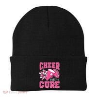 Cheer For The Cure Breast Cancer Awareness Cheerleader Funny Beanie thumb 0