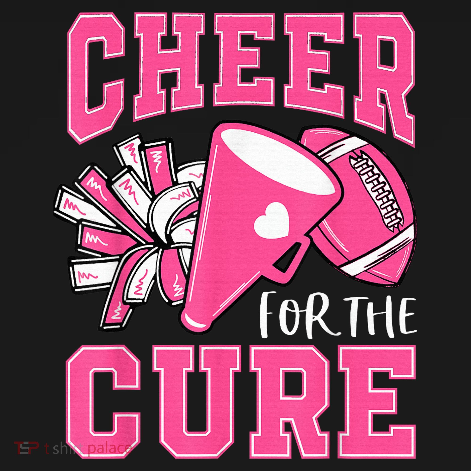 Cheer For The Cure Breast Cancer Awareness Cheerleader Funny Women's Hoodie