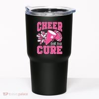 Cheer For The Cure Breast Cancer Awareness Cheerleader Funny Tumbler thumb 0