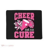 Cheer For The Cure Breast Cancer Awareness Cheerleader Funny Mousepad thumb 0