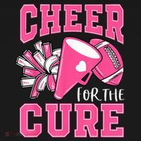 Cheer For The Cure Breast Cancer Awareness Cheerleader Funny Mousepad thumb 1