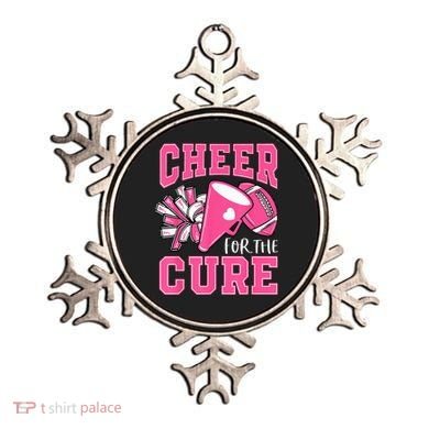 Cheer For The Cure Breast Cancer Awareness Cheerleader Funny Ornament