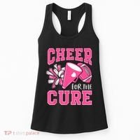 Cheer For The Cure Breast Cancer Awareness Cheerleader Funny Women's Tank Top thumb 0