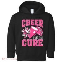 Cheer For The Cure Breast Cancer Awareness Cheerleader Funny Toddler Hoodie thumb 0