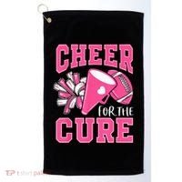 Cheer For The Cure Breast Cancer Awareness Cheerleader Funny Golf Towel thumb 0