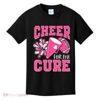 Cheer For The Cure Breast Cancer Awareness Cheerleader Funny Kids T-Shirt thumb 0
