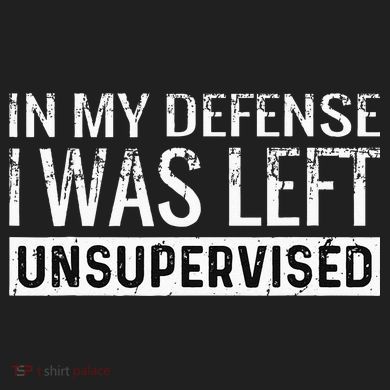 Cool Funny Tee In My Defense I Was Left Unsupervised Kids Long Sleeve Plaid Pajama Set