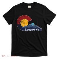 Colorado Flag Themed Mountain Scenery Colorado T-Shirt thumb 0