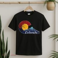 Colorado Flag Themed Mountain Scenery Colorado T-Shirt thumb 2