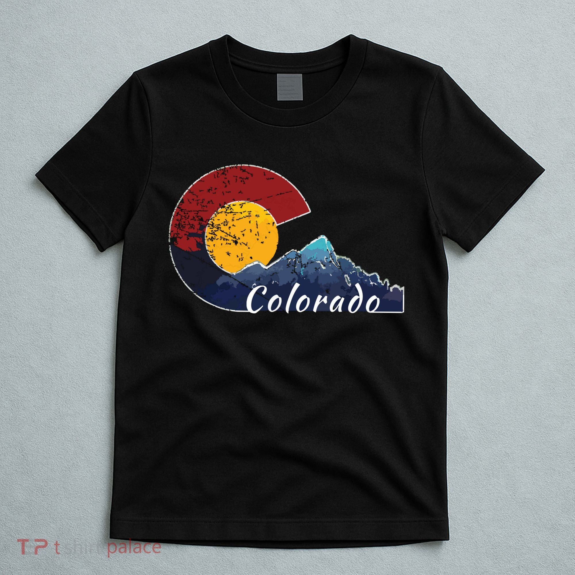 Colorado Flag Themed Mountain Scenery Colorado T-Shirt