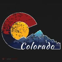 Colorado Flag Themed Mountain Scenery Colorado T-Shirt thumb 7