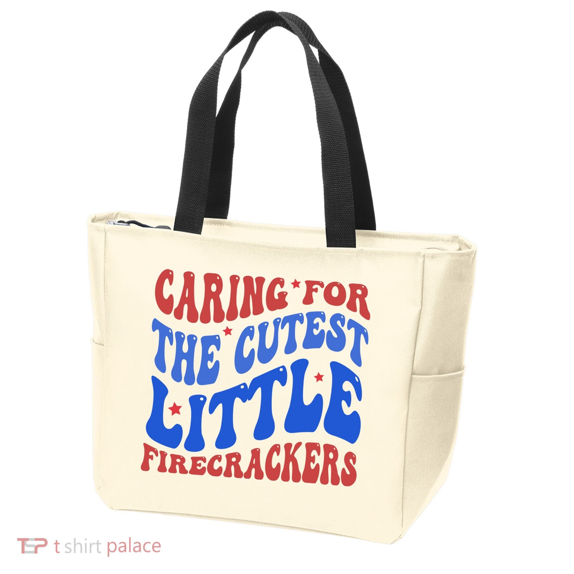 Caring For The Cutest Little Firecrackers 4th Of July Tote Bag