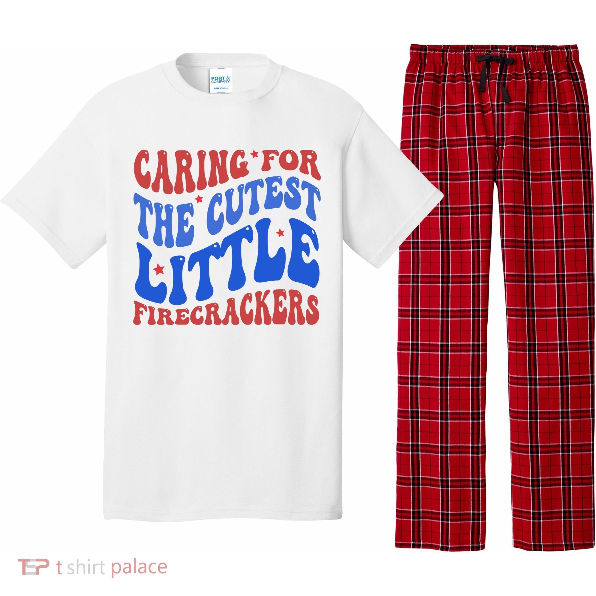 Caring For The Cutest Little Firecrackers 4th Of July Pajama Set