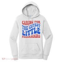 Caring For The Cutest Little Firecrackers 4th Of July Women's Hoodie thumb 0