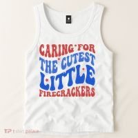 Caring For The Cutest Little Firecrackers 4th Of July Tank Top thumb 2