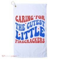 Caring For The Cutest Little Firecrackers 4th Of July Golf Towel thumb 0