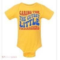 Caring For The Cutest Little Firecrackers 4th Of July Baby Bodysuit thumb 0