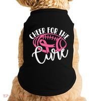 Cheer For The Cure Pink Breast Cancer Awareness  Doggie Tank thumb 0